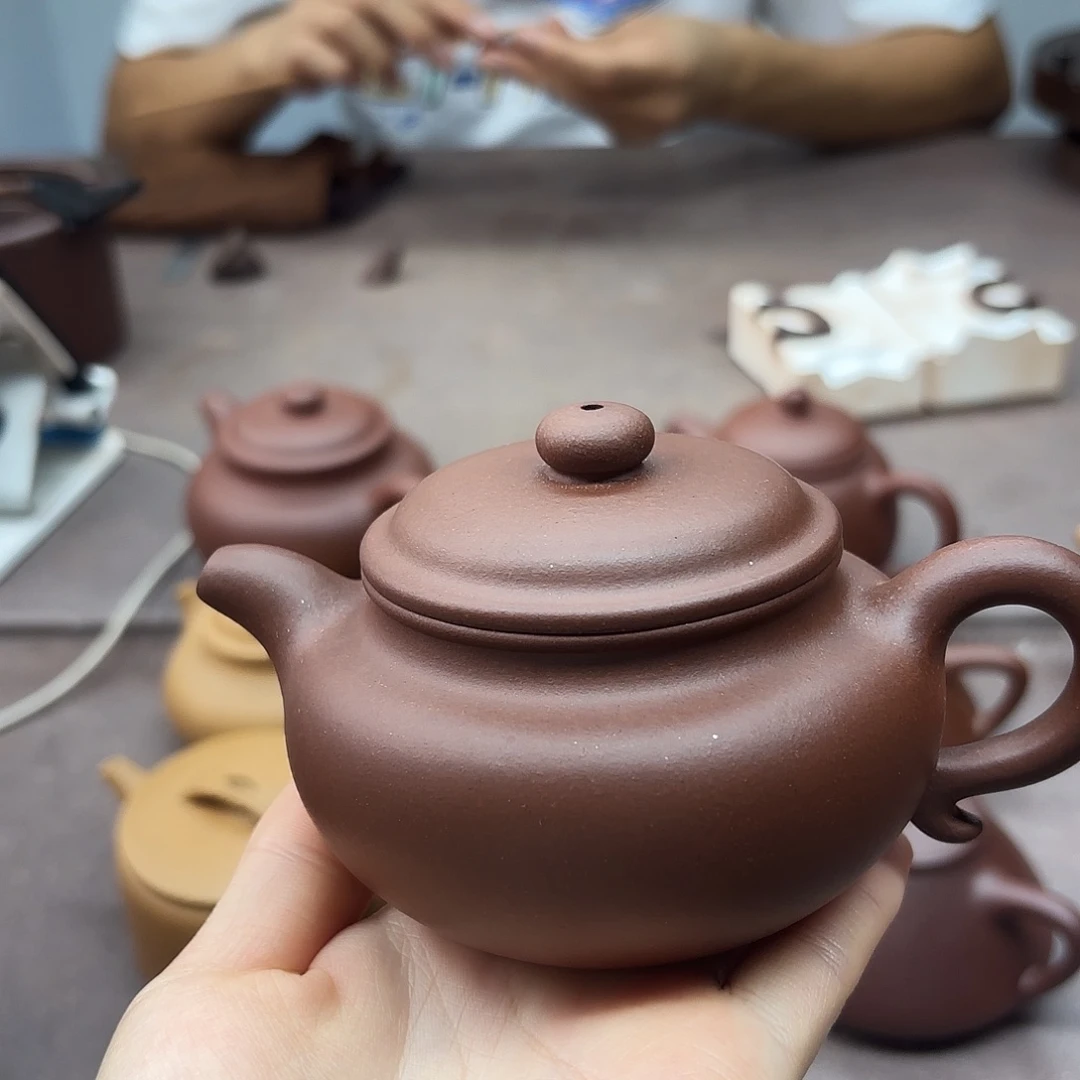 紫砂茶壶紫泥仿古200cc微瑕