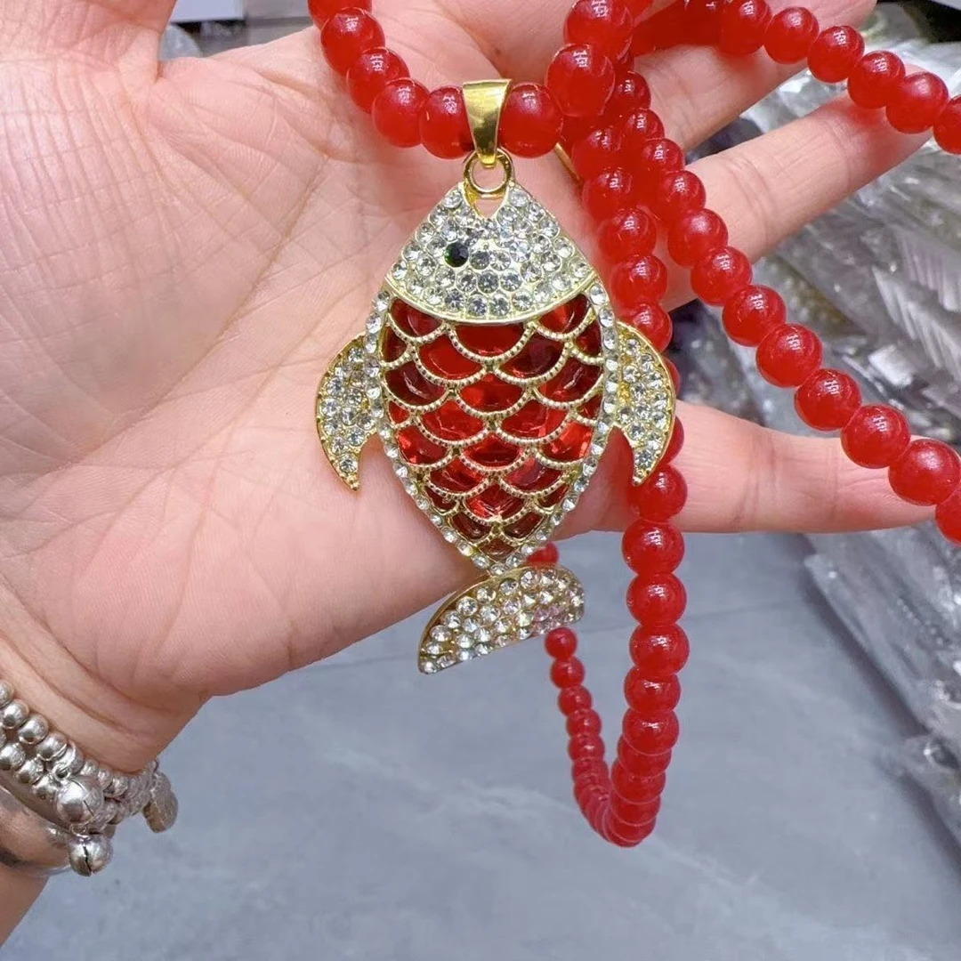 铜合金花岗石项链 直播间粉丝专属【金红鱼】G99032项链