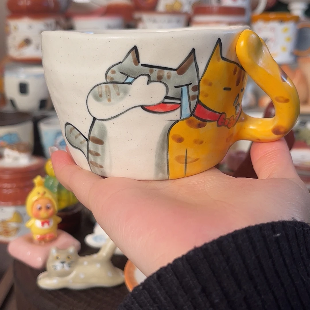 景德镇陶瓷可爱手绘杯