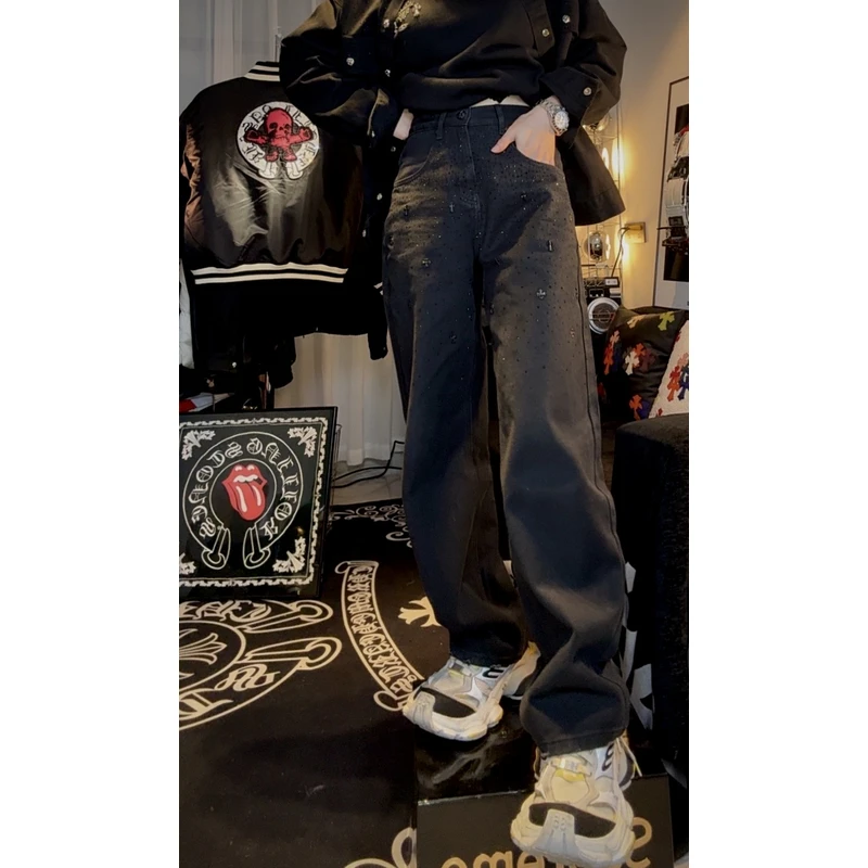 【钱老板】满天星2024潮流新款休闲百搭时尚牛仔裤