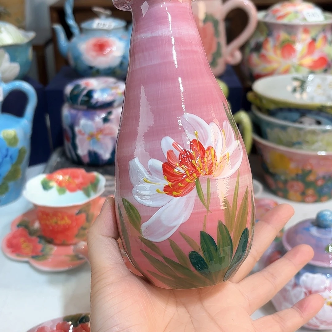 老****景德镇手绘高温釉下彩陶瓷茶具