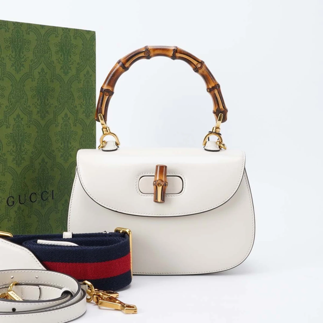 95新 GUCCI/古驰 【总仓】竹节bamboo 马鞍包小号 /BGH004710001