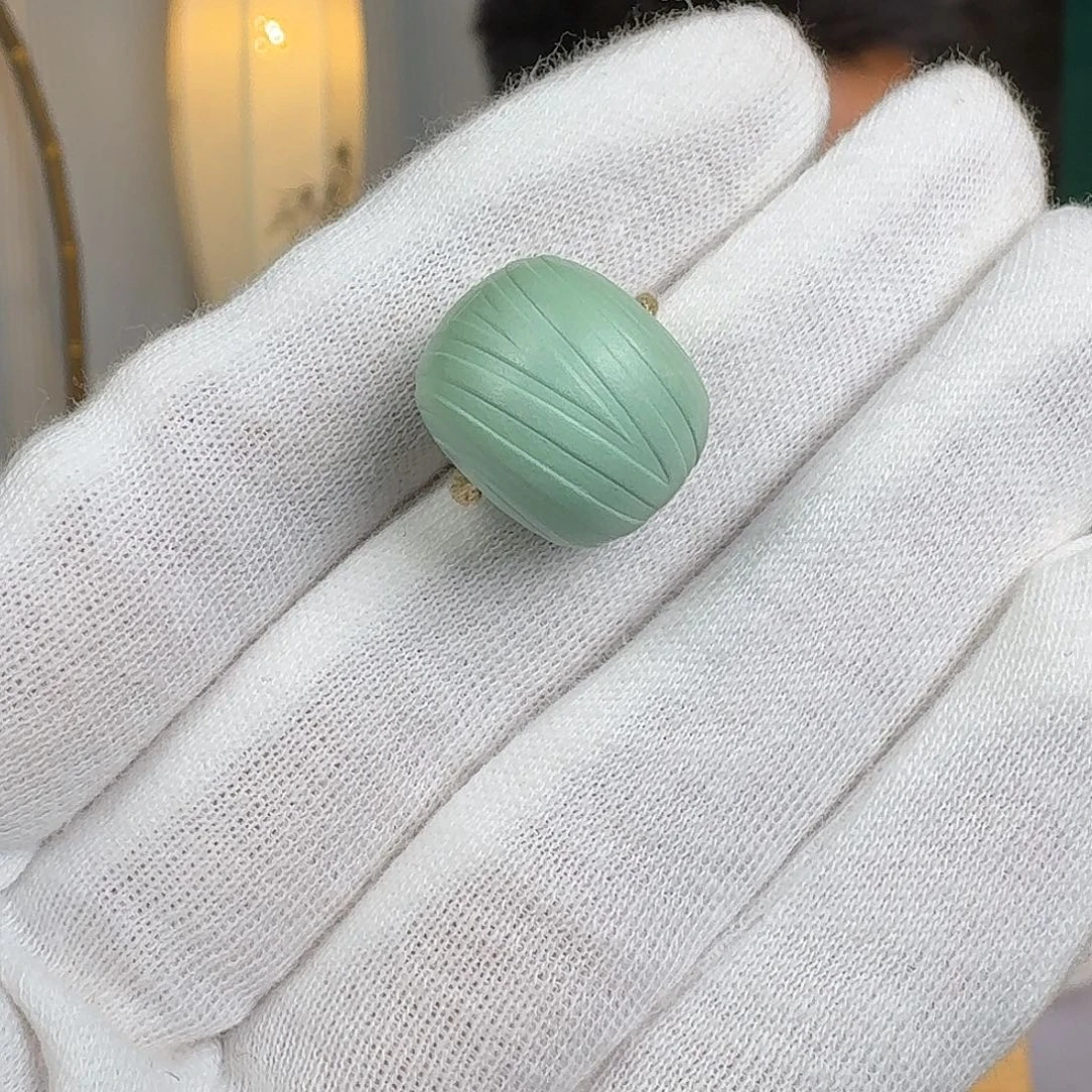 绿松石未镶嵌珠宝奇石卡16.9 博古