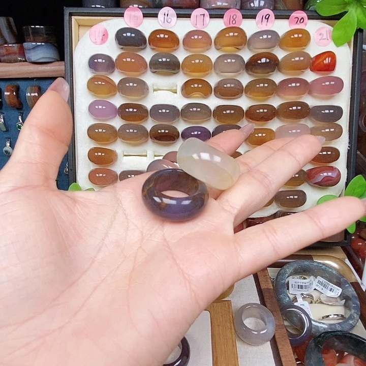 大***店玛瑙/玉髓合金戒指