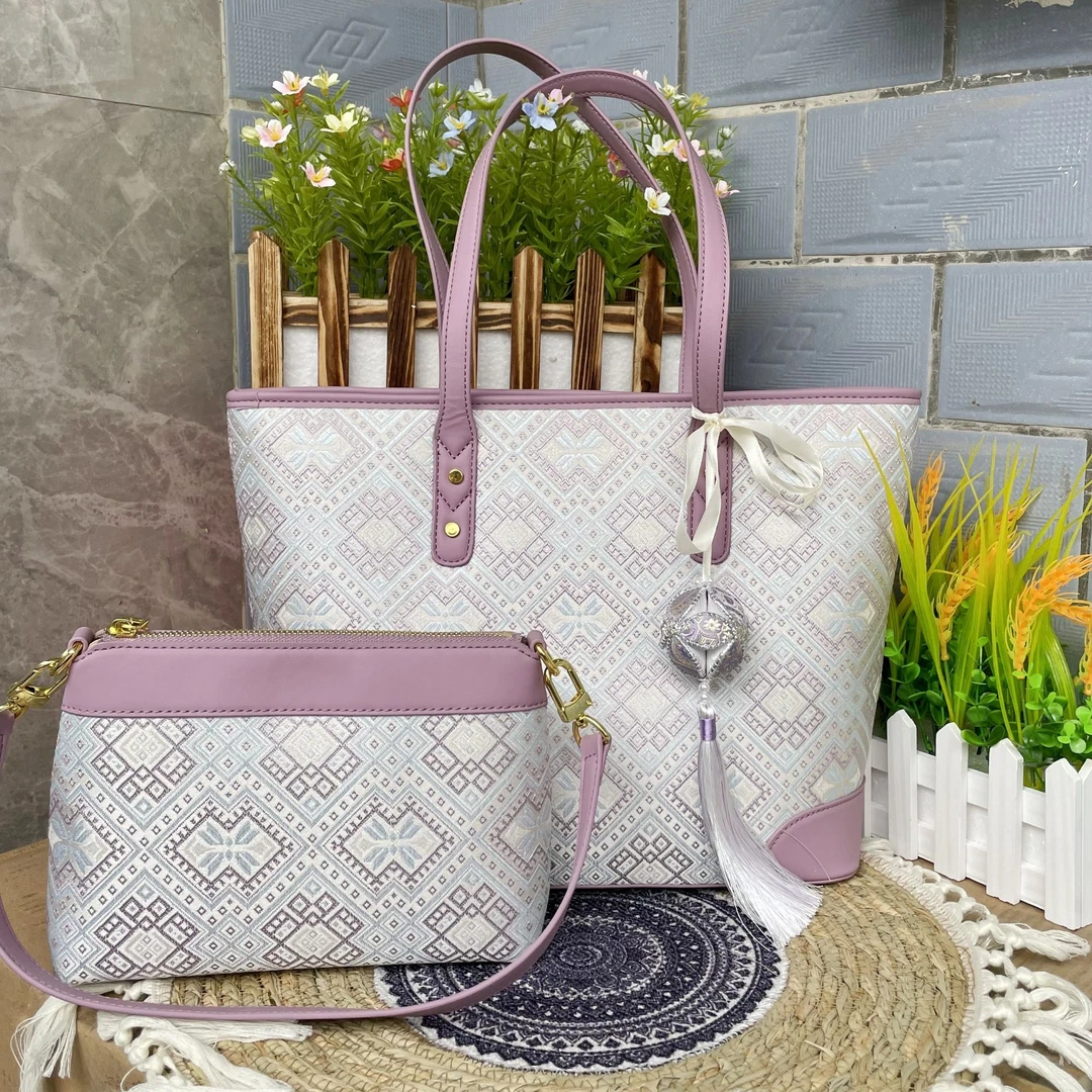 广西非遗壮锦包包手工包包大容量托特单肩包通勤百搭