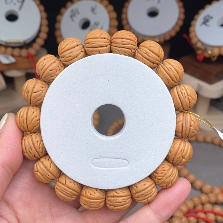 桃核手串肉纹方尊边尺14尺寸误差0.5mm之间