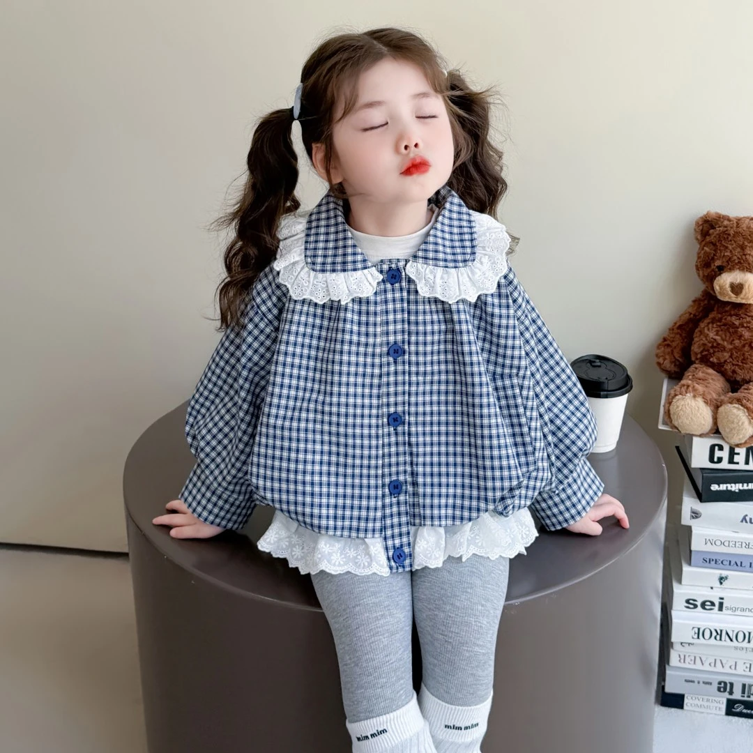 女童花边外套2025新款儿童春秋装韩版潮款炸街女宝宝秋季洋气开衫