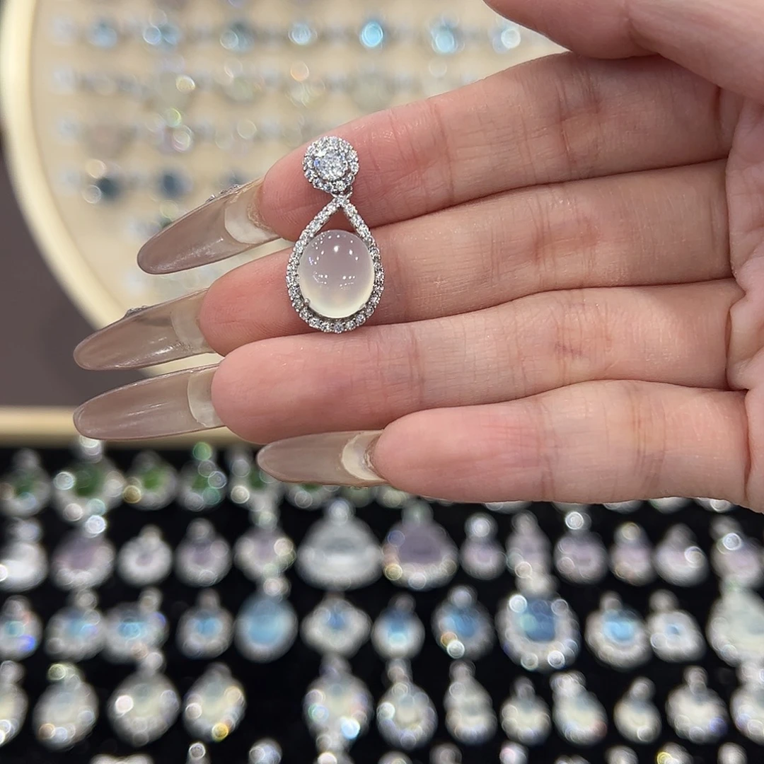 张***岩蛇纹石玉银S925镶嵌戒指