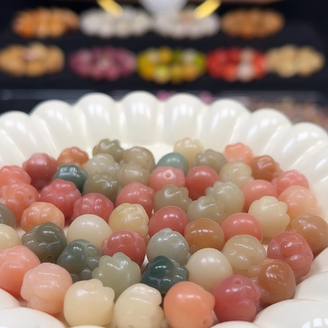 手串菩提根/象牙果卡12马卡龙熊爪100颗