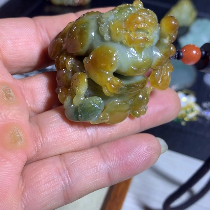 翡翠未镶嵌颈饰聚宝盆