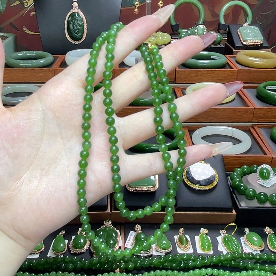 和田玉阳绿108未镶嵌