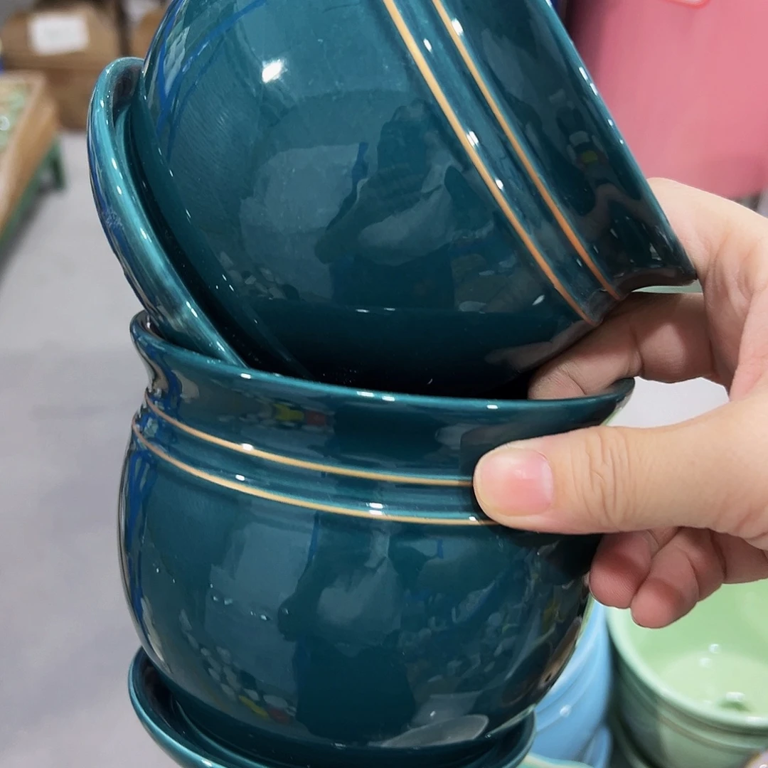 外贸尾单陶瓷花盆凑单10米包邮