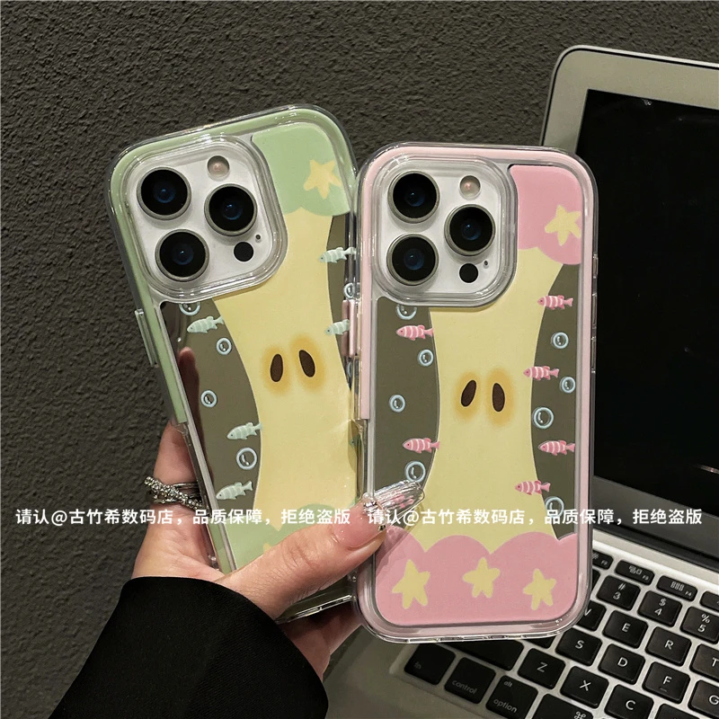 炫彩镜面适用苹果16/iPhone/华为手机壳防摔15promax爆款pura70潮