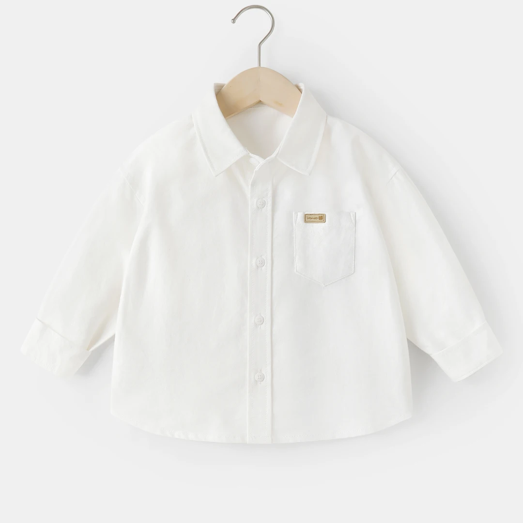 【阳光正好，刚好穿了一件白衬衫】男童纯棉长袖衬衫童装小童U16535