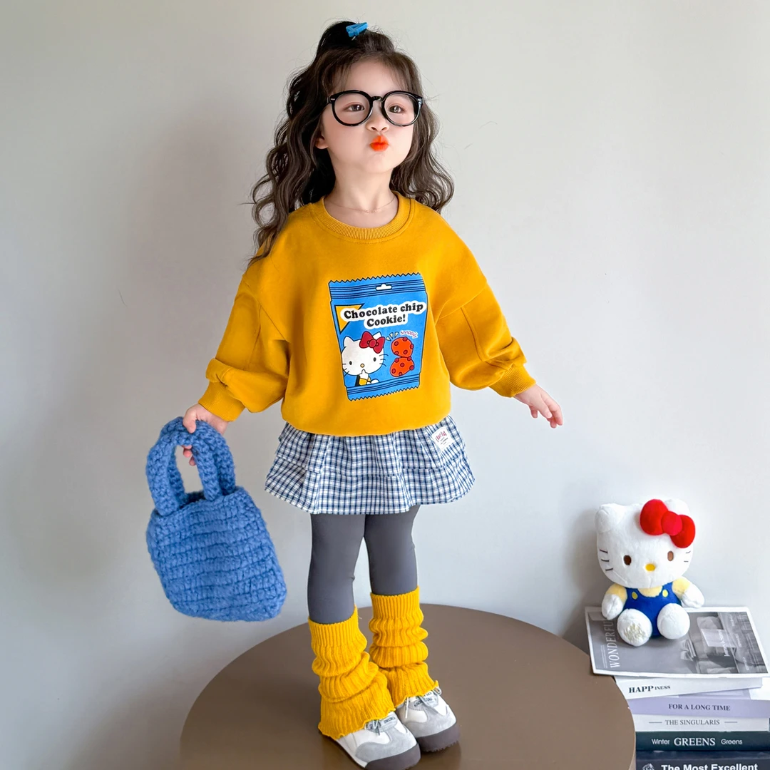 女童洋气秋季休闲卫衣套装宝宝2025新款时髦小女孩儿童宽松三件套