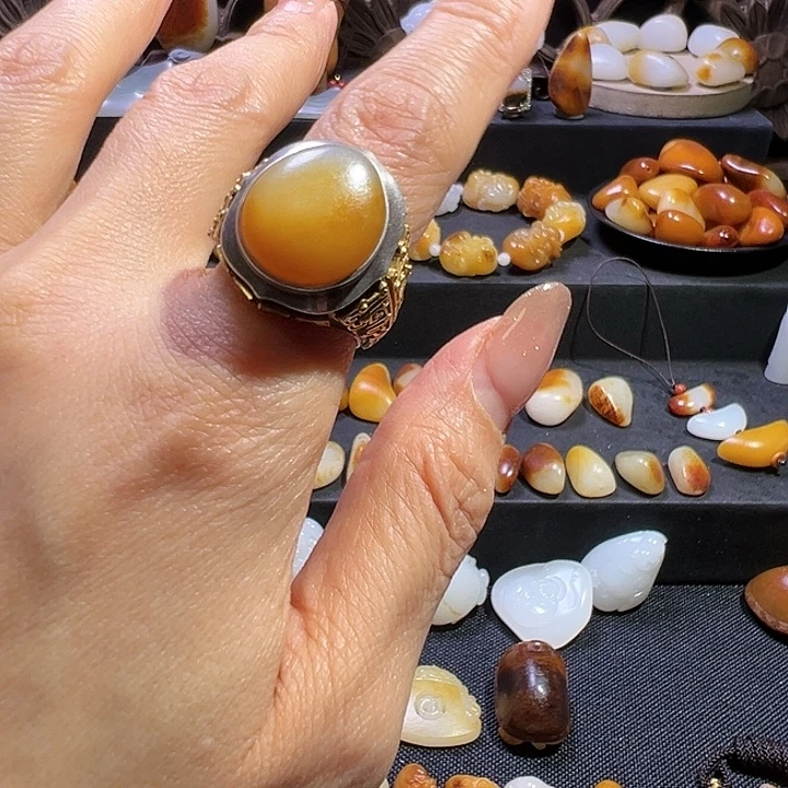 和田玉（子料）银S925镶嵌吊坠(不含链)