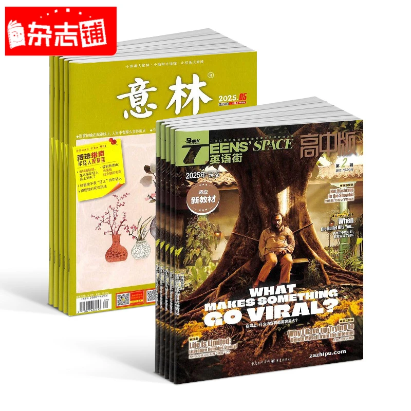 【杂志铺】意林+英语街高中版杂志组合 2025年八月起订 高中阅读