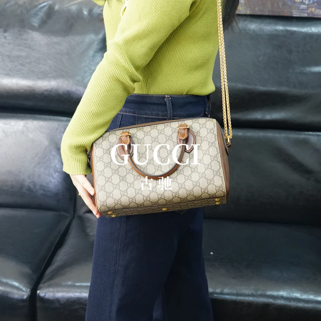 95新 GUCCI/古驰 老花枕头包/FYHD12928023/8023