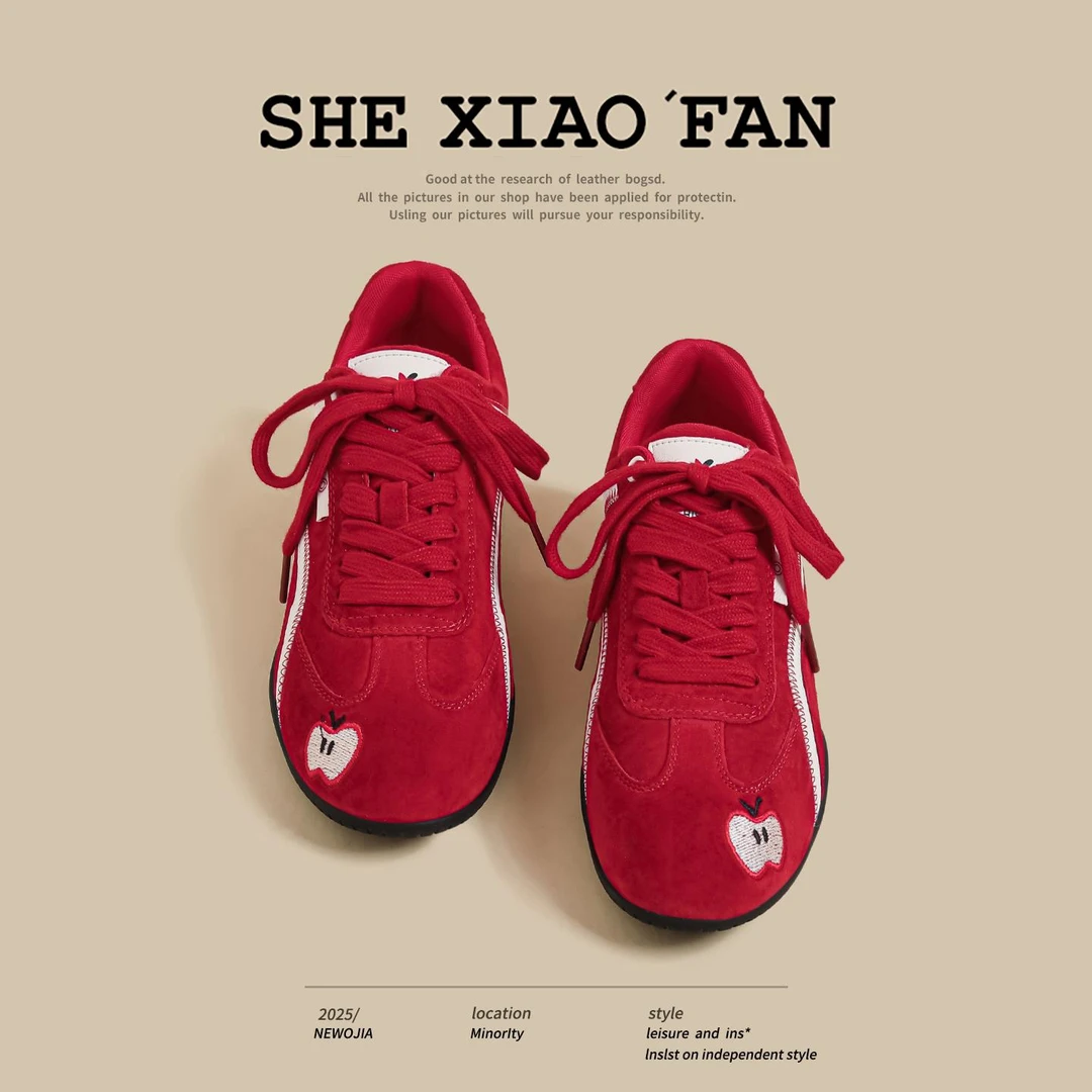 2025夏季新款厚底德训鞋女红色网红超火内增高休闲运动阿甘老爹鞋