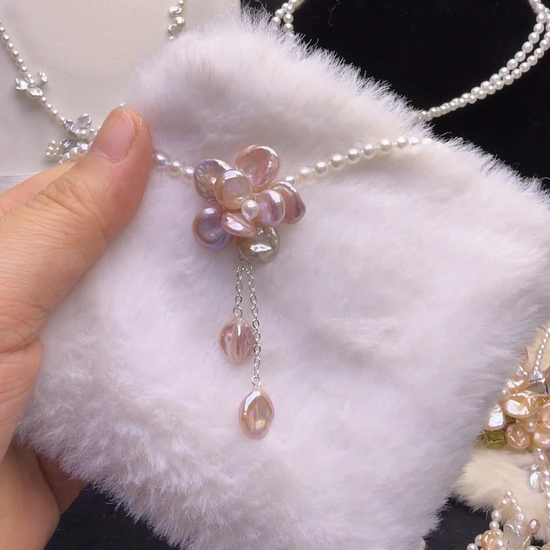 琉璃纯铜合金粉项链