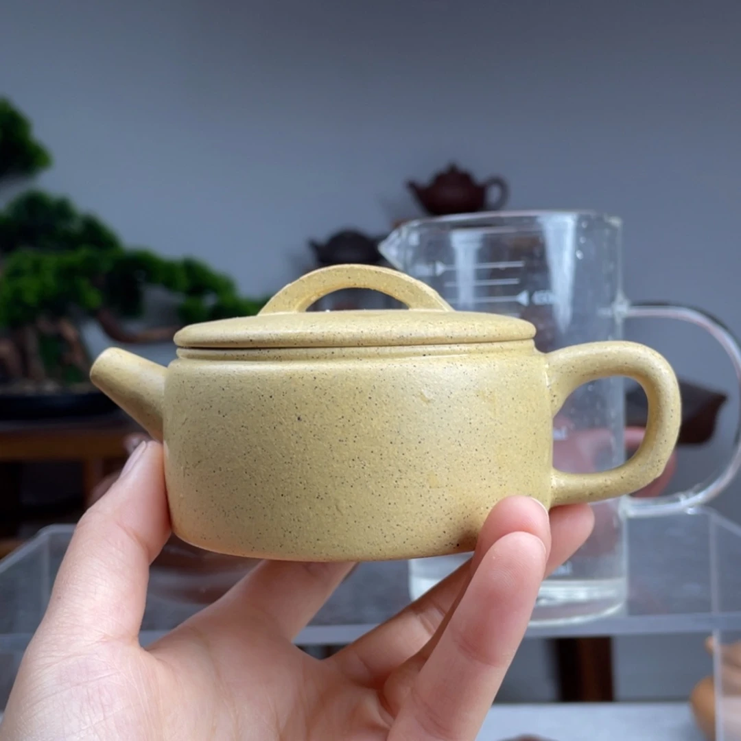 【闪购商品】紫砂茶壶喝****会芝麻绿汉瓦容量150cc