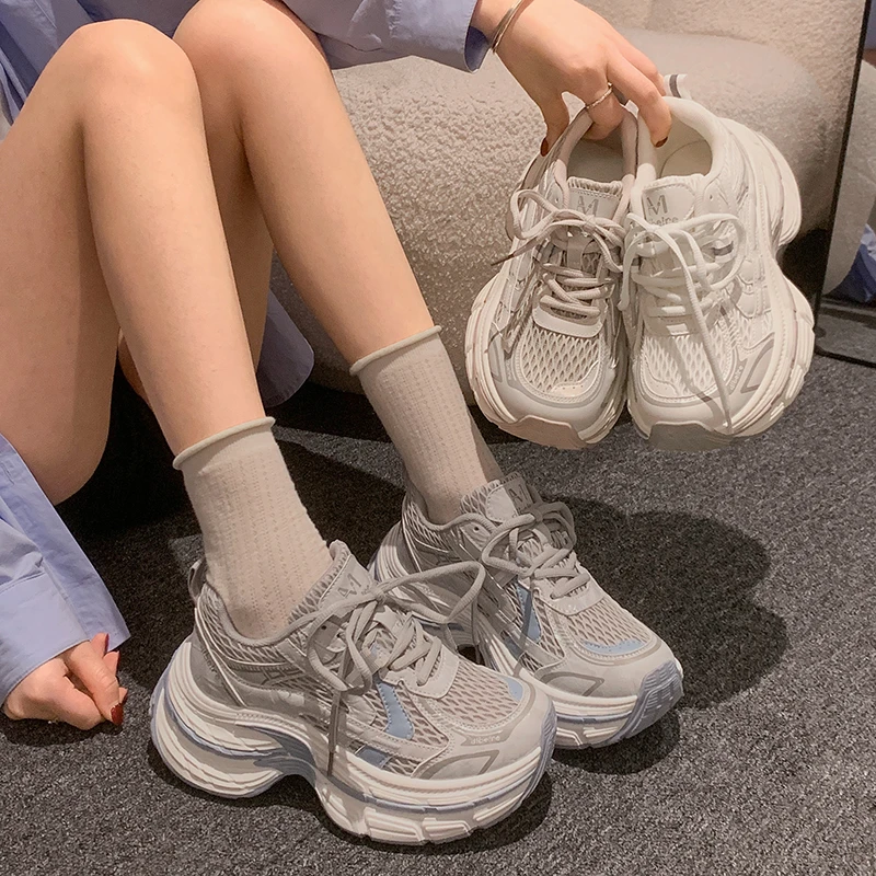 贾不假老爹鞋女款2025夏季新款明星同款街拍时尚鞋子厚底轻便舒适