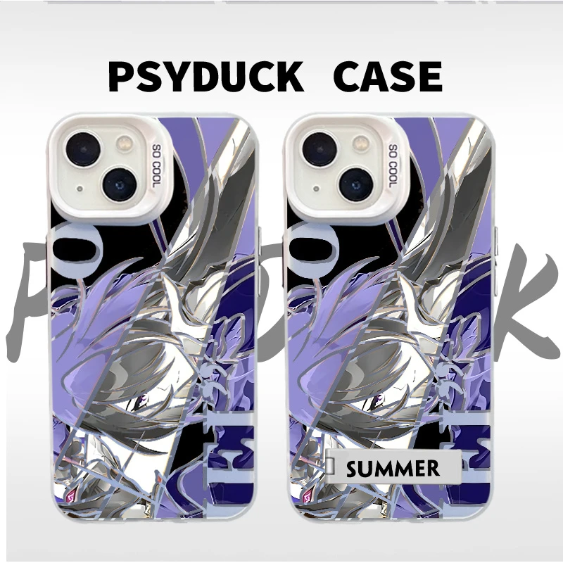 适用苹果华为一加小米崩铁黄泉彩银白底卡通动漫防摔手机壳