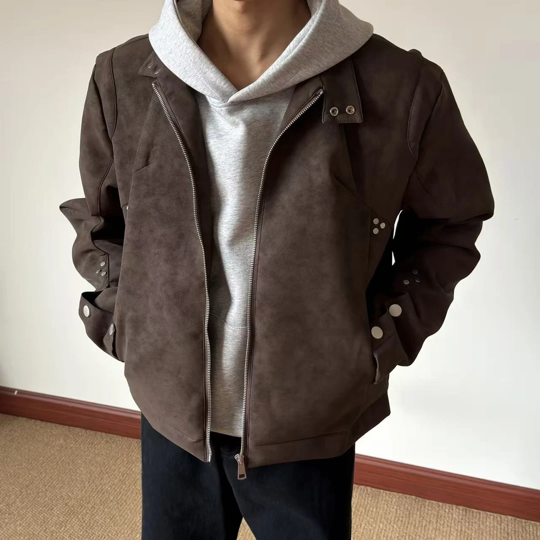 布老哥Blog撞钉解构哈灵顿猎装夹克cleanfit短宽显高扎染外套W550