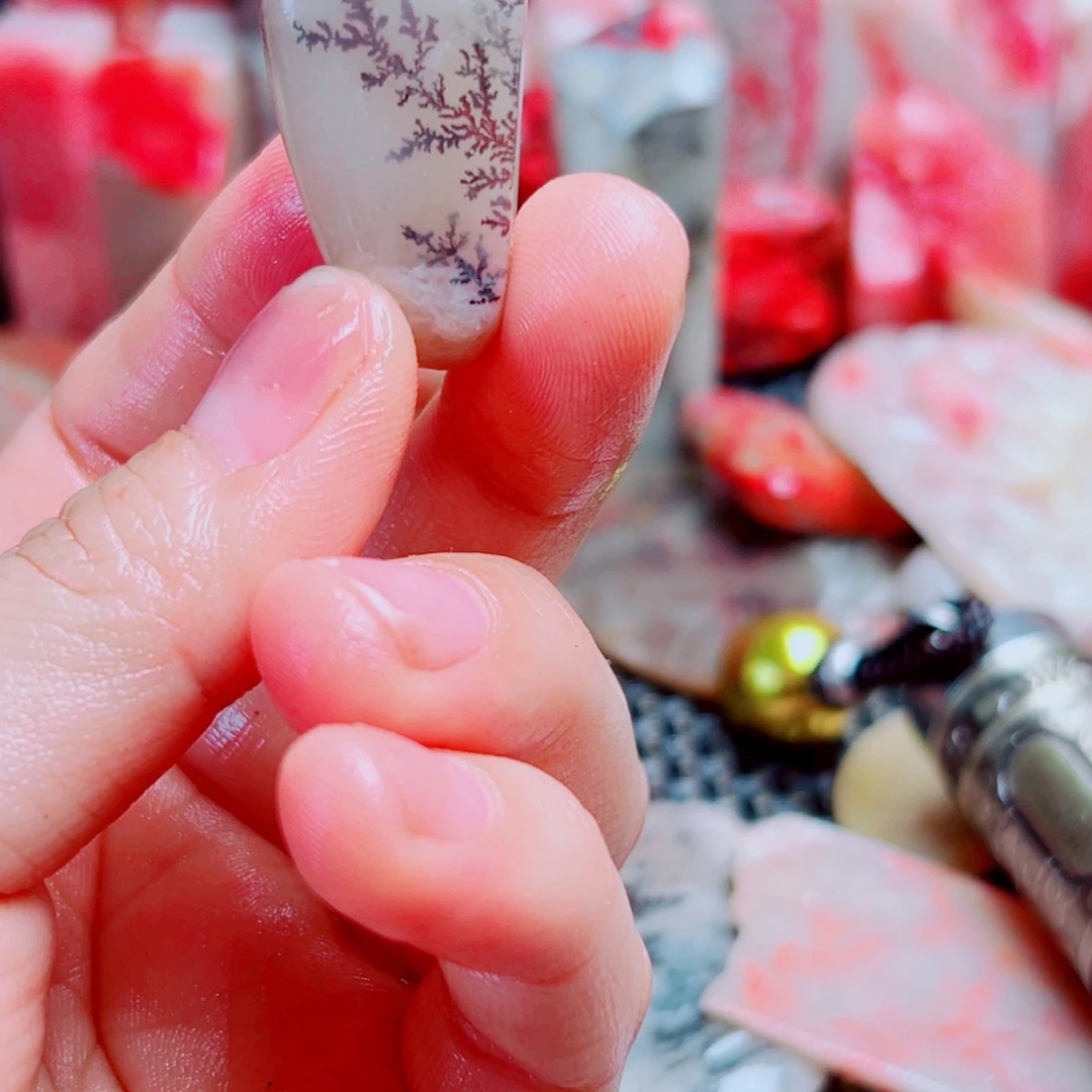 巴林鸡血石巴林石水草吊坠