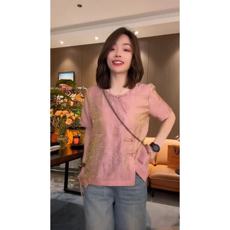 新中式国风提花小衫#16699