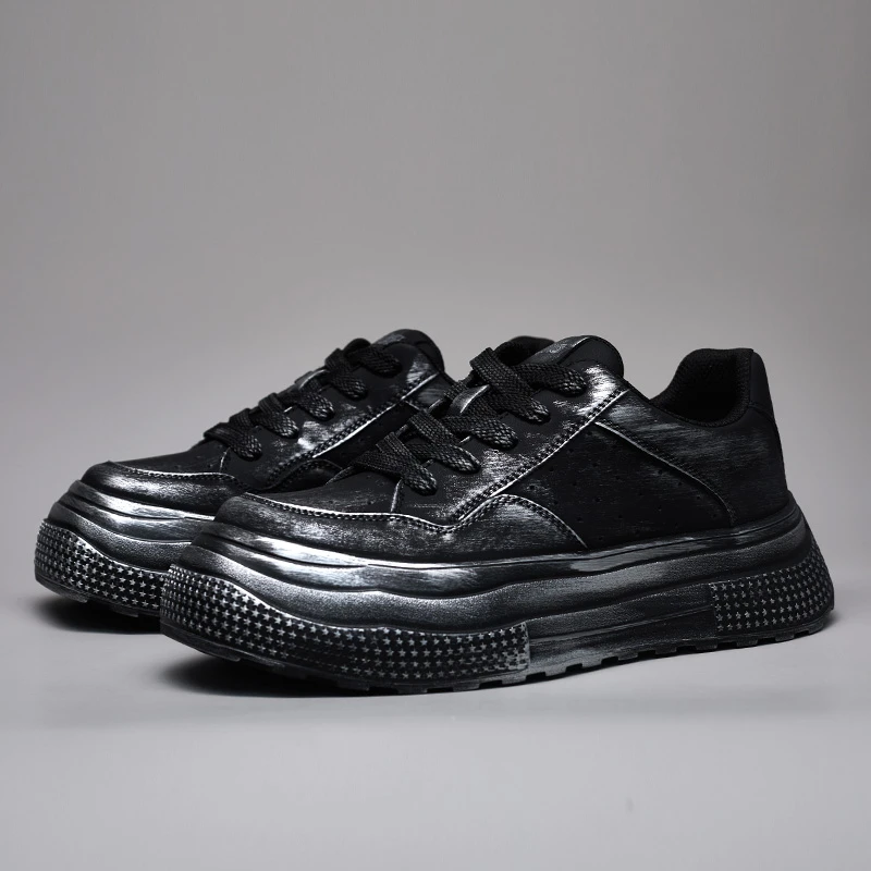 3820 男士时尚潮流擦色做旧百搭舒适休闲鞋（清仓默认微瑕）