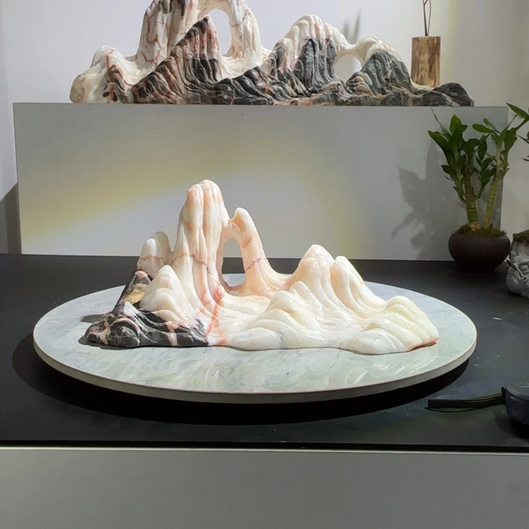 顺***品灵璧山峰石靠山石摆件