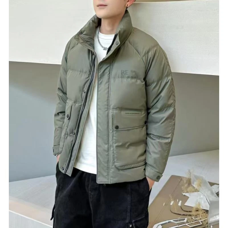 【免洗好打理】冬季新款男士加厚保暖百搭小立领外套#18621