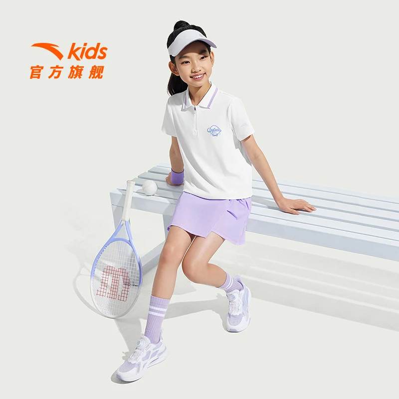 安踏儿童运动速干套装2025年夏季新款女大小童舒适青春期女孩推荐