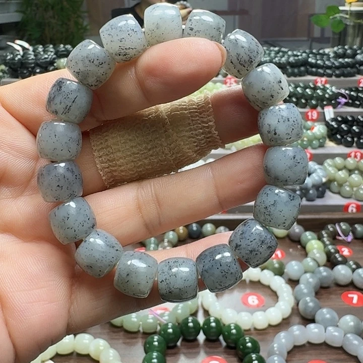 未镶嵌手链和田玉新疆青花直切卡12