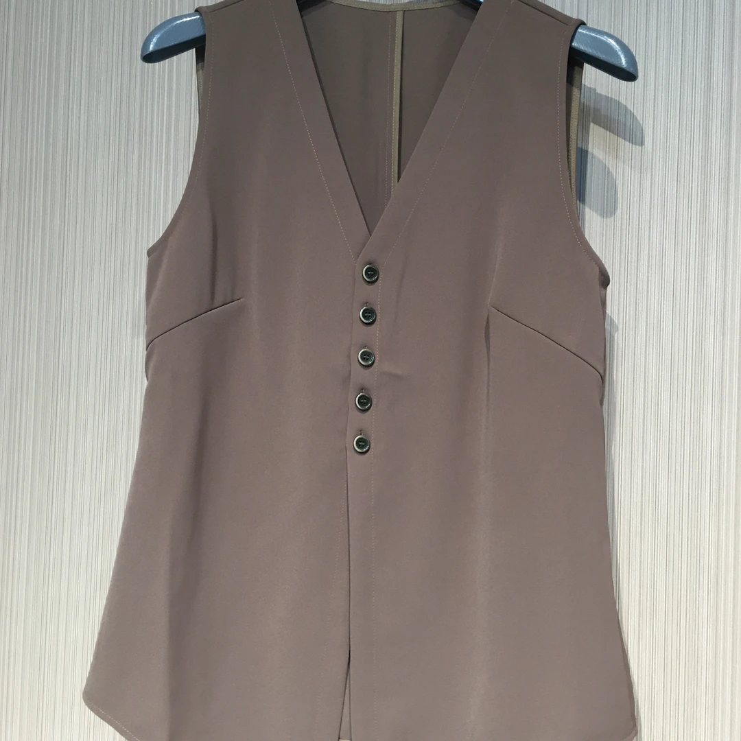 咖色无袖马甲1301016-38253