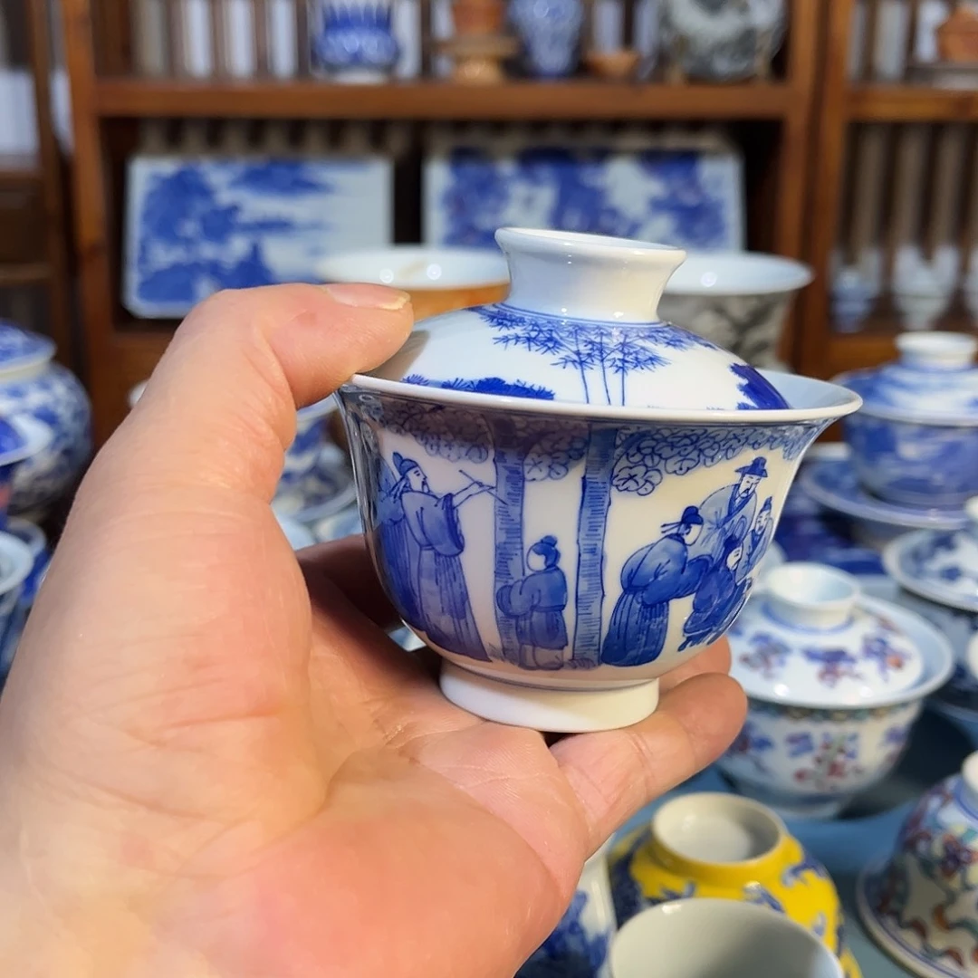 潇***哥錡镇堂手工手绘盖碗