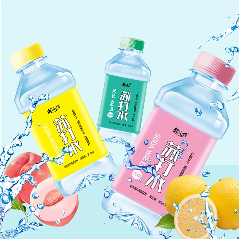【6瓶】苏打水果味蜜桃味饮料350ml瓶蜜桃味.