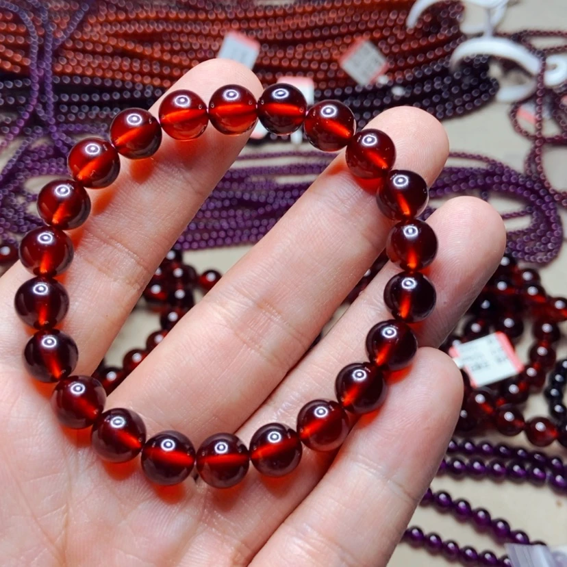 【闪购商品】未镶嵌手链石榴石8.5毫米