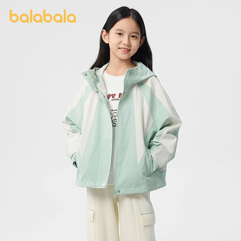 巴拉巴拉童装女童外套儿童软壳衣春装款防护便服