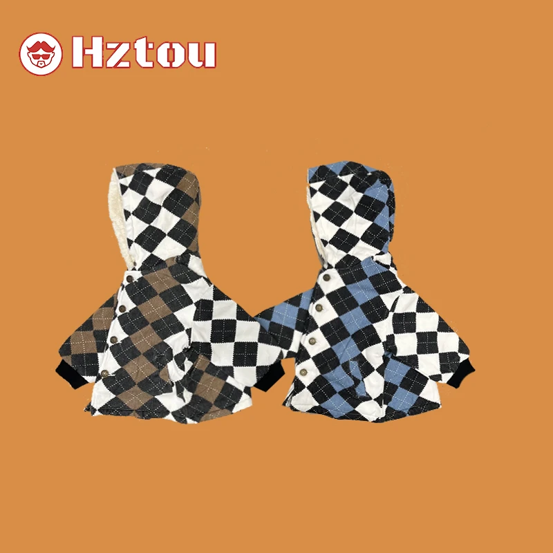 儿童冬季加绒格子外套LSQ027