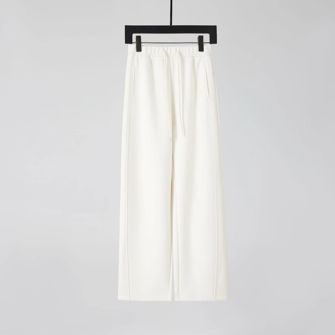 早春含桑蚕丝山羊绒款休闲百搭时尚不易皱简约镰刀裤女 K0009