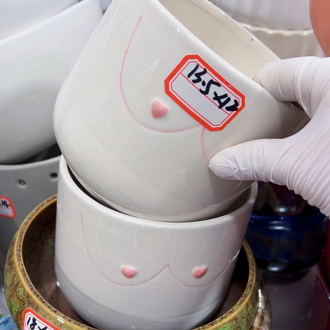 外贸尾单陶瓷花盆凑单10米包邮