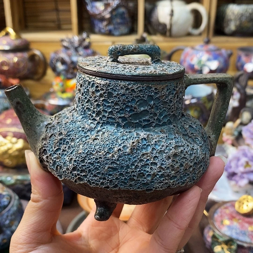 粗陶柴烧志野茶器