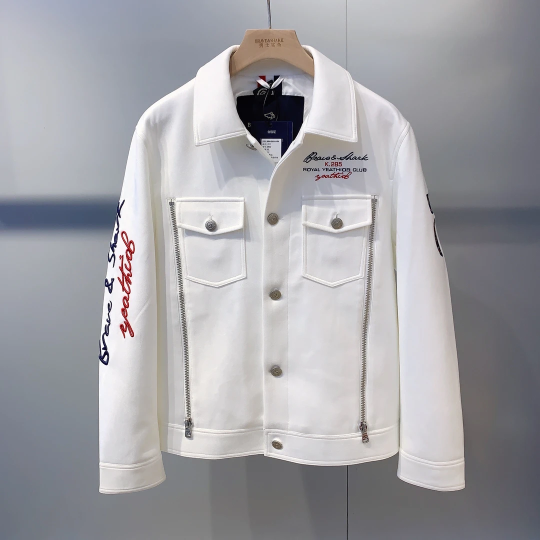 BRAVE&SHARK/勇士鲨鱼轻奢反绒高级休闲立领夹克秋冬男外套0822