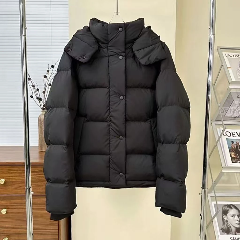 4号链接五格羽绒服外套百搭仙女气质立领连帽羽绒服