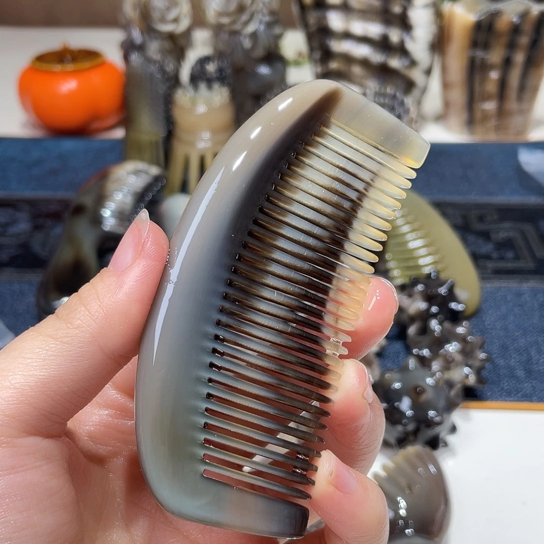 白水牛角包包梳 厚1.0