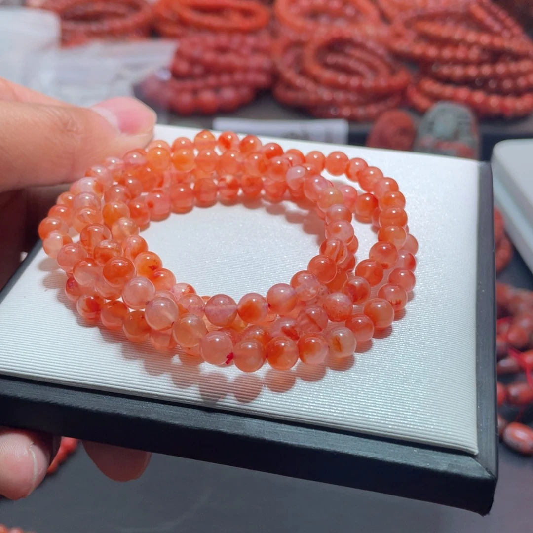 南红玛瑙手链未镶嵌