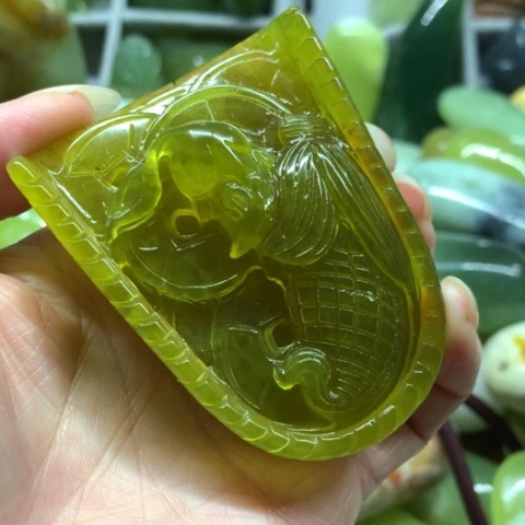 蛇纹石玉未镶嵌手把件