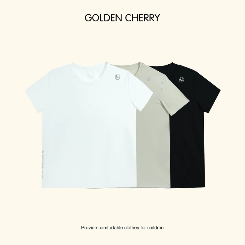 【金樱桃 Golden cherry】亲子男士三色干爽透气休闲T恤5311
